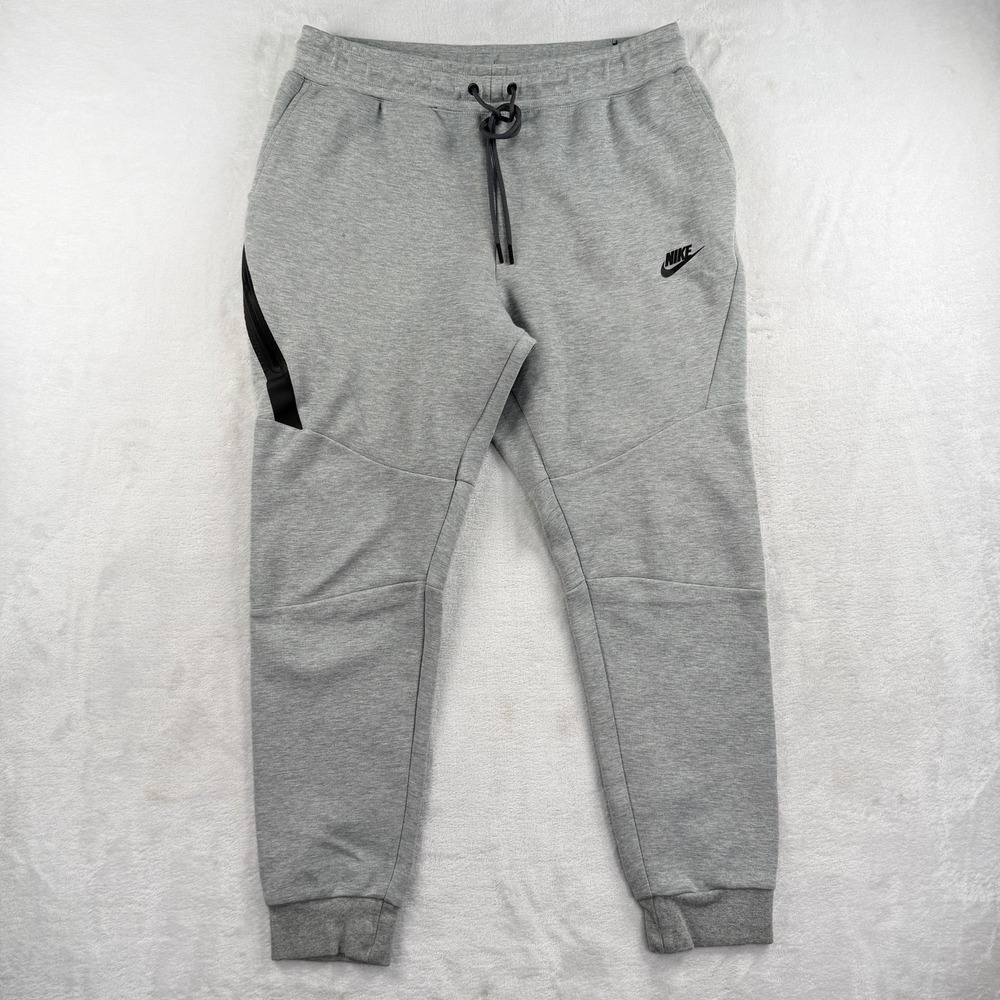 Nike Tech Fleece Joggers Mens Large Gray Tapered Sweatpants 805162-063
